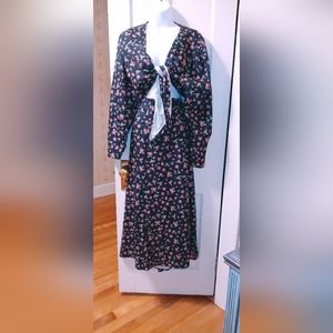 Shein Curve Rose 2 piece Crop Top & Skirt Set